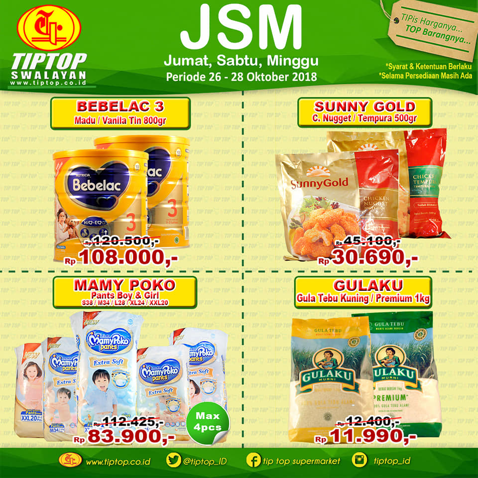 TipTop - Promo Katalog JSM Periode 26 - 28 Oktober 2018