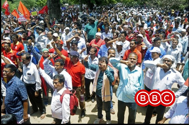 "Government Employees Warned of Consequences Amidst Rally for Old Pension Scheme Restoration"