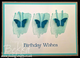 Happy Watercolor Butterfly Birthday Card - with instructions!  Check out this blog