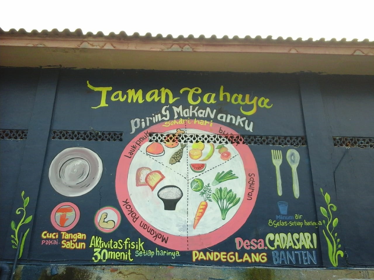 Desain Lukisan Mural Di Sekolah Seperti Nyata