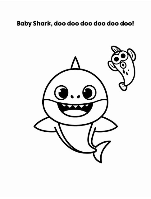 Baby Shark Coloring Pages Free Printable Pdf