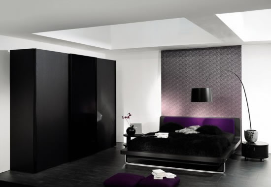 Large  Black BedroomWardrobe Design