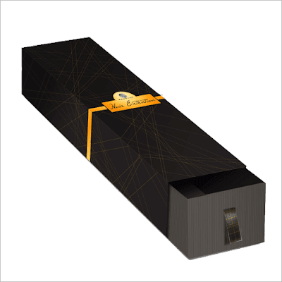 Custom Sleeve Hair Extension Packaging Box with Chevron Printing