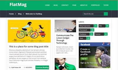 FlatMag - SEO Responsive Blogger Template
