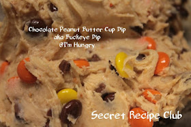 Featured Recipe | Chocolate Peanut Butter Cup Dip from I'm Hungry #SecretRecipeClub #dip #peanutbutter #chocolate #snack #dessert #recipe