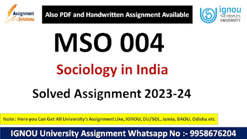 Msoe 004 solved assignment 2023 24 pdf; oe 004 solved assignment 2023 24 ignou