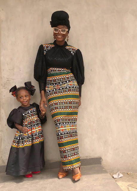 Mother and daughter Ankara style