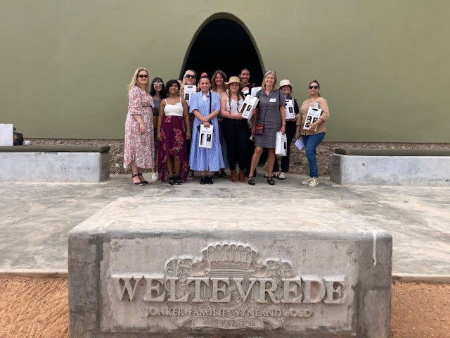 Group photo at Weltevrede Wine Estate entrance