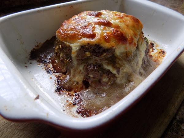 Updated Comfort food (philly cheese style meatloaf with mashed cauliflower)