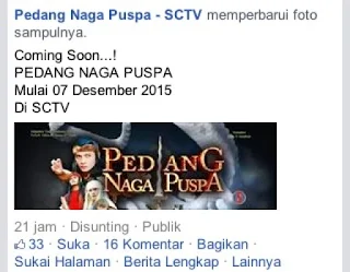 kapan sinetron pedang naga puspa sctv tayang perdana?