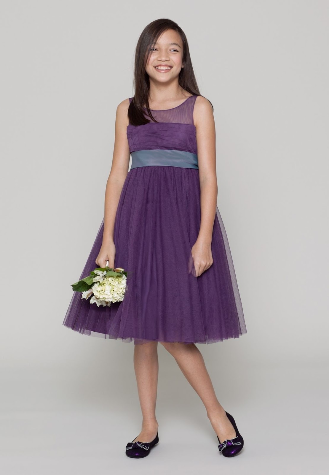 Organza Jewel A-Line Short Junior Bridesmaid Dress