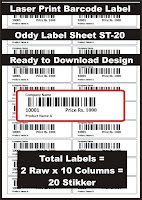 Oddy Barcode Label Purchase Link on Amazon