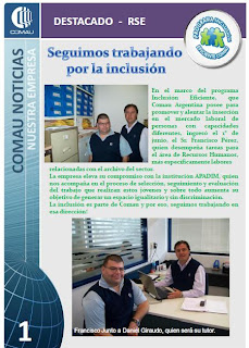 Imagen de revista de comunicación interna de COMAU