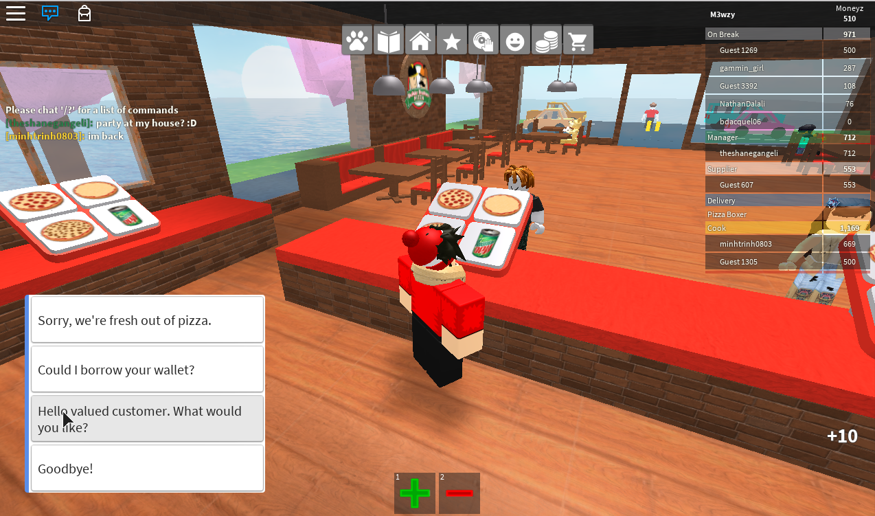 How to order pizza on roblox