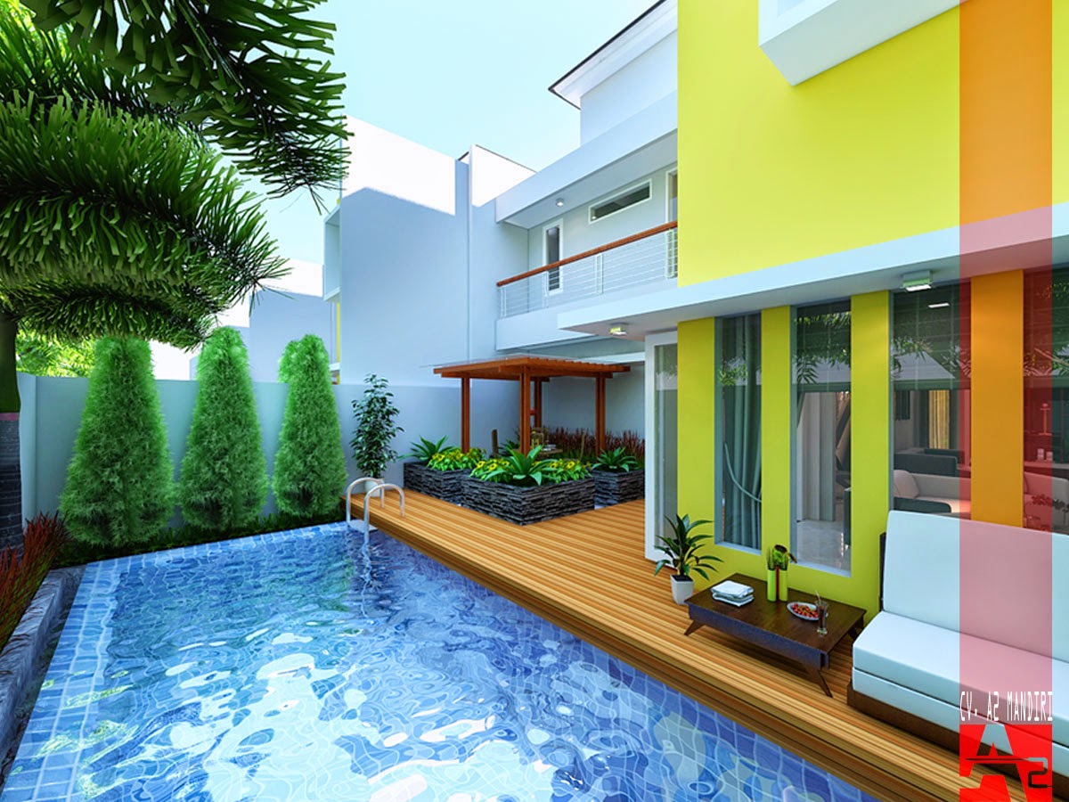 Gambar Desain Rumah  Minimalis  Ada  Kolam Renang Interior 