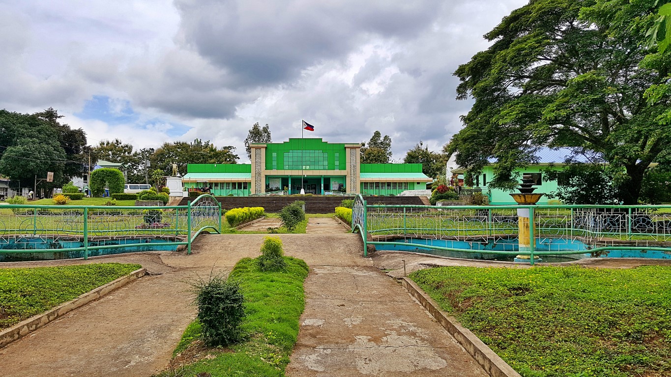 beautiful municipal hall and park of Pilar, Bohol