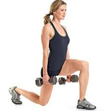 Lunges with weights