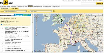 AA Route Planner Beta Map