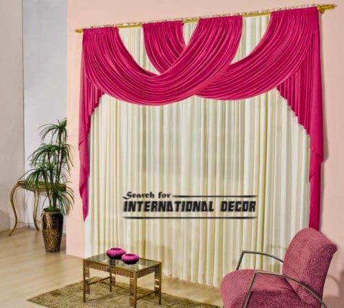 curtain designs, unique curtains,pink curtains, window decorations