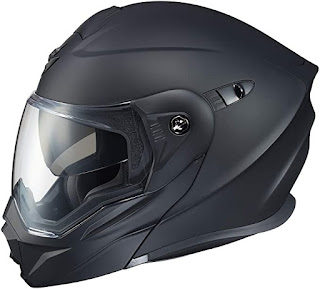 ScorpionEXO Unisex-Adult Modular/Flip Up Adventure Touring Motorcycle Helmet (Matte Black, XX-Large) (EXO-AT950 Solid