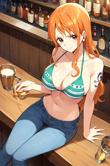 Nami thư giãn trong quán bar 15