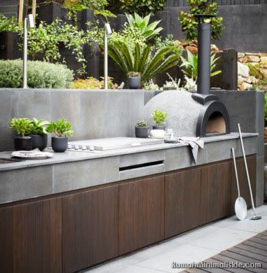 50 Outdoor Desain Dapur Menyatu dengan Taman Belakang  Rumah