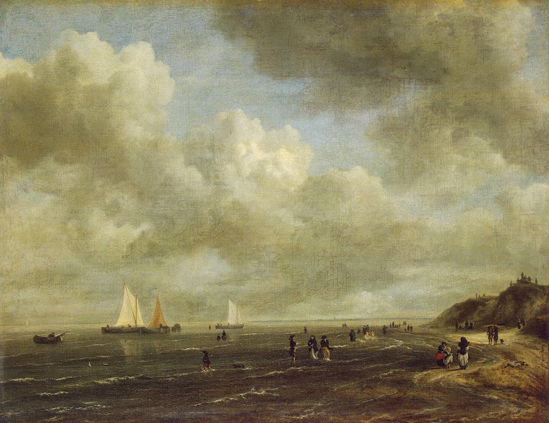 Seashore by Jacob Isaaksz van Ruisdael - Landscape Paintings from Hermitage Museum