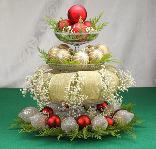 Centers Christmas table with Spheres, Part 3