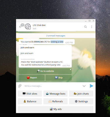 Telegram LTC Click Bot