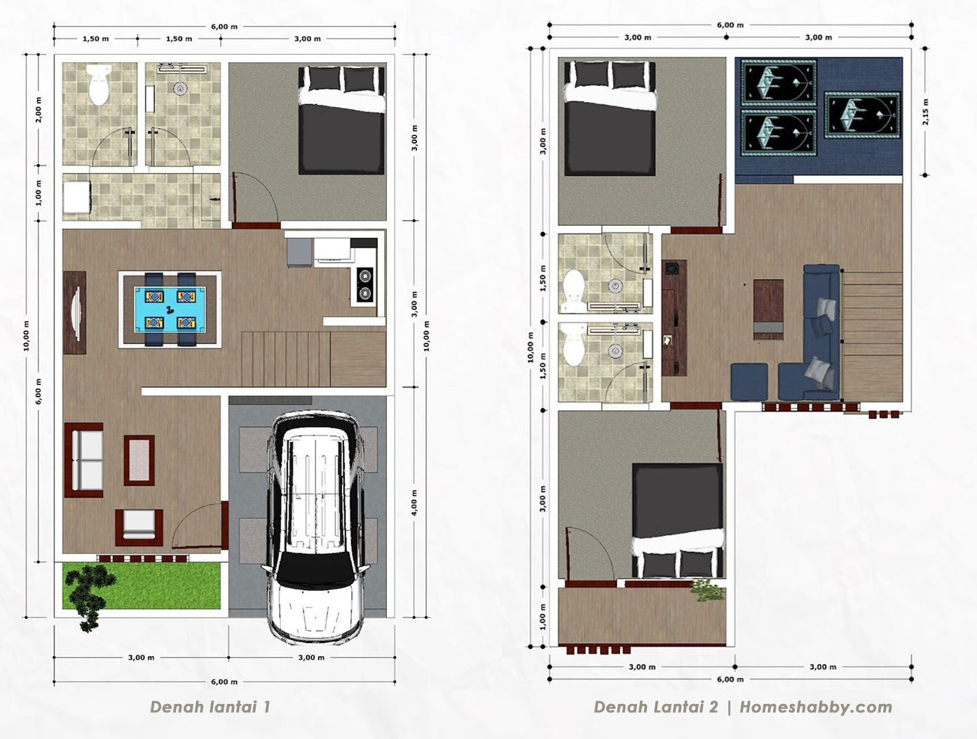 Desain Dan Denah Rumah Minimalis 2 Lantai Bentuk Leter L Lengkap Dengan Mushola Minimalis Homeshabby Com Design Home Plans Home Decorating And Interior Design