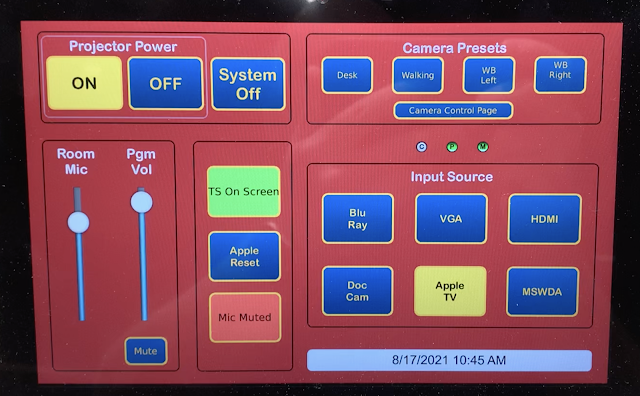 Photograph of the digital version of the HyFlex Extron controller