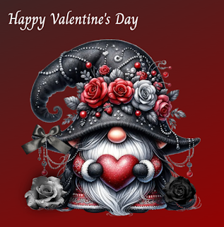 Gnomes, Valentine Red Black 2024