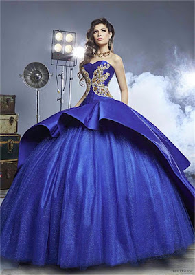 Vestidos de 15 Azul 