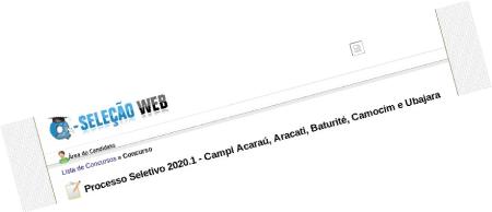 PS 2020.1 Acaraú, Aracati, Baturité, Camocim e Ubajara