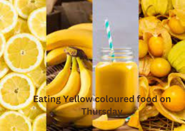 Yellow coloured food