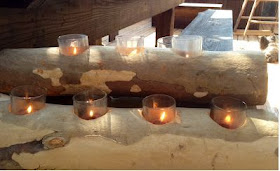 DIY Rustic Log Candle Holder