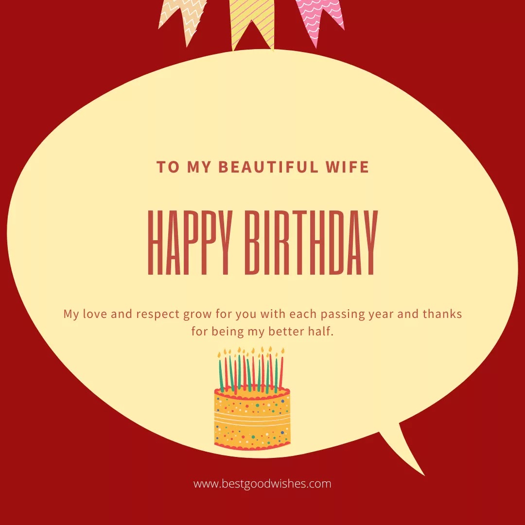Loving birthday wishes for wife