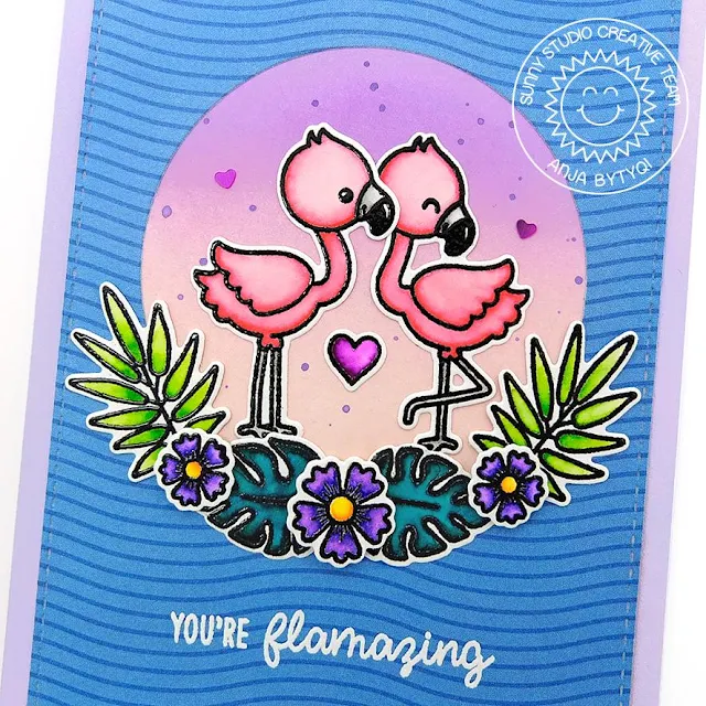 Sunny Studio Stamps: Fabulous Flamingos Fancy Frames Dies You're Flamazing Summer Themed Punny Cards by Anja Bytyqi and Vanessa Menhorn