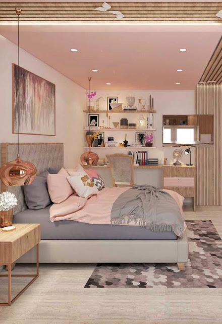 bedroom design ideas for teenage girl with desk