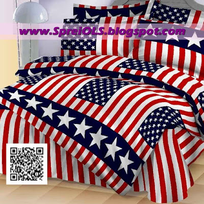 Sprei Istanaku Motif Bendera USA