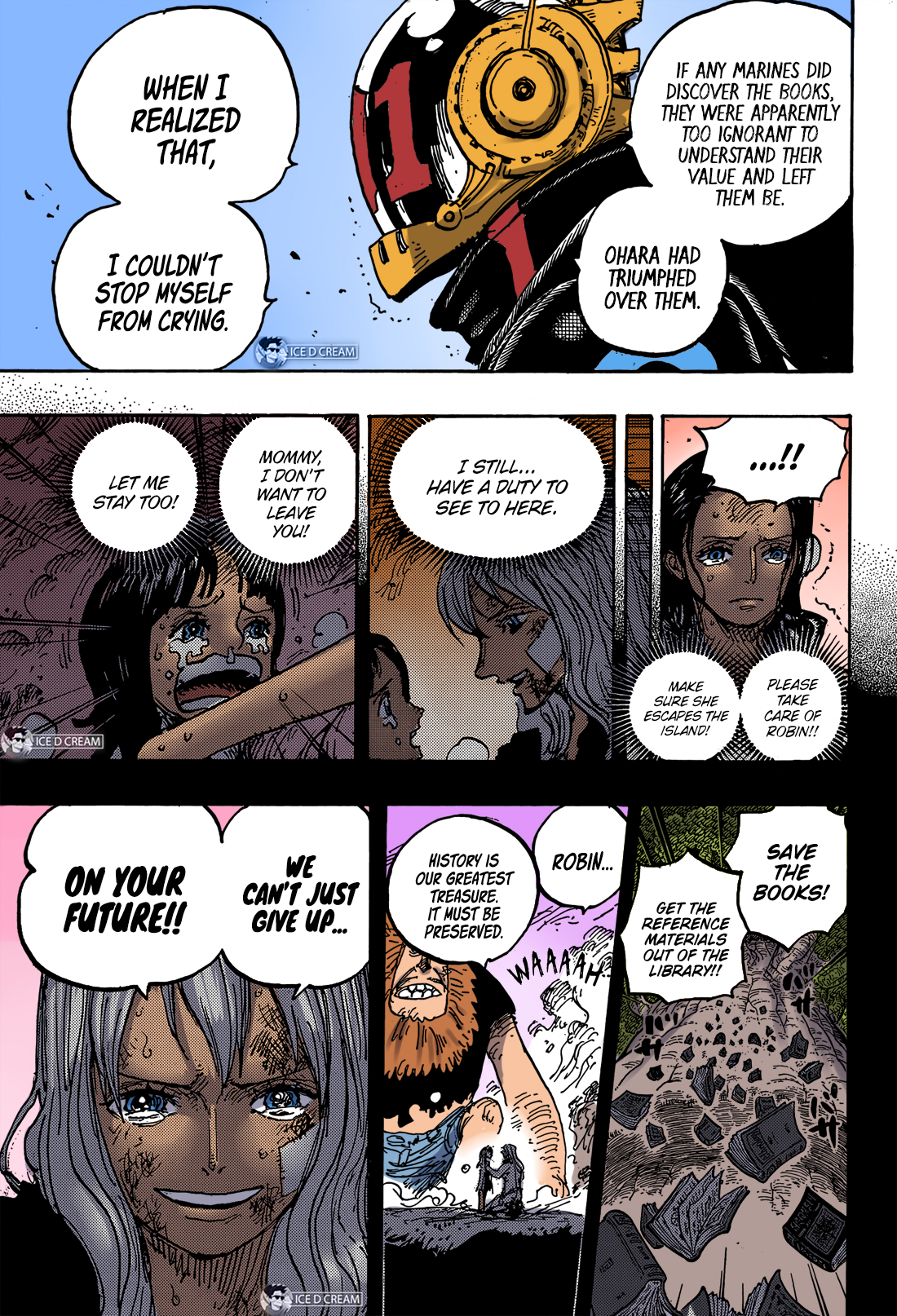 One Piece Chapter 1066 The Will Of Ohara Colored Full