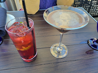 La Fontaine Restaurant (Mountain View, California) - Blackberry Mojito and Chocolate Martini