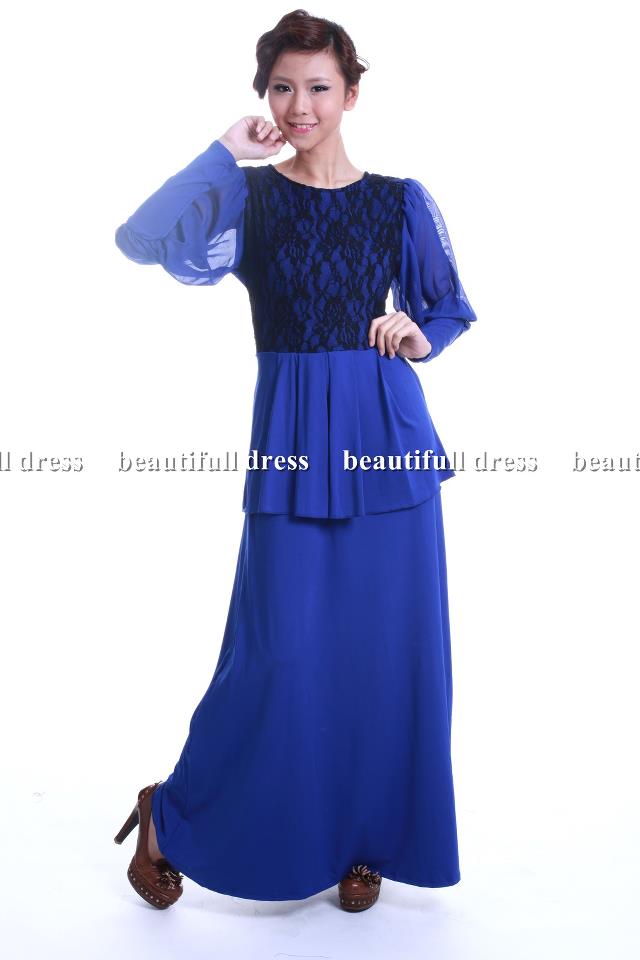 KOLEKSI RASHEEDA MAXI DRESS PEPLUM STYLE  7260 1SET