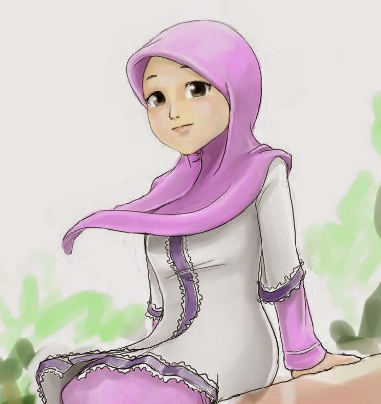 Gambar Kartun Cantik Islami