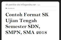 Unduh Contoh Format SK Ujian Tengah Semester SD, SMP, SMA 2018 Terbaru