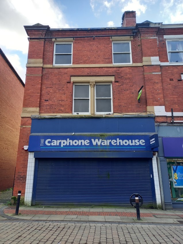 The Carphone Warehouse on Bradshawgate in Leigh, Greater Manchester