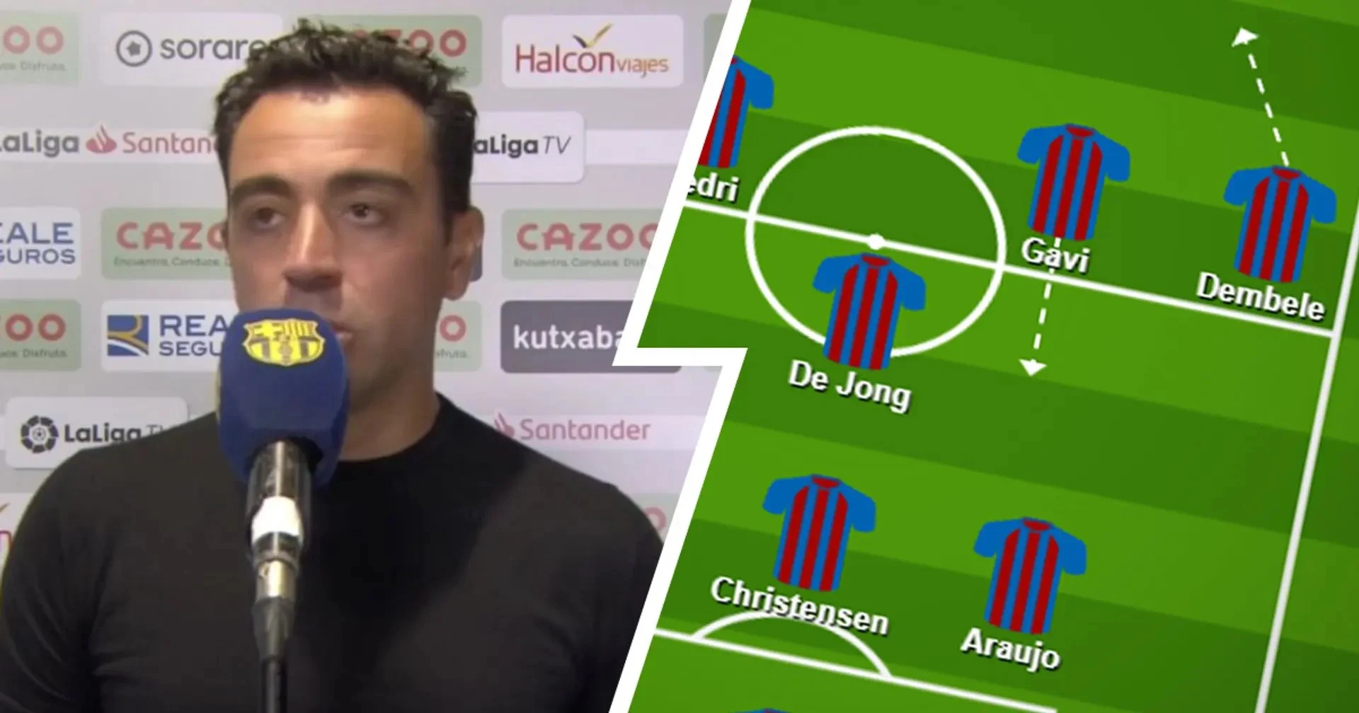 Xavi reveals reasons behind experimental formation against Real Sociedad