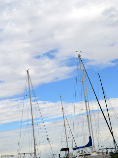 cloudy masts