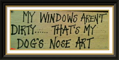 Funny Dog Humor : That's nose art