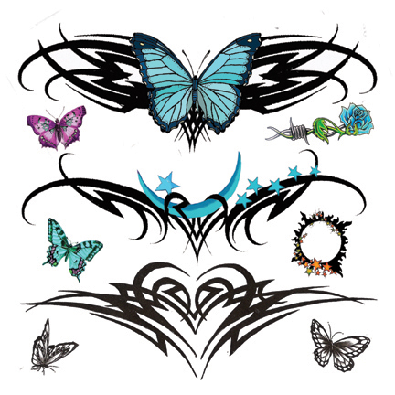 butterfly tattoos on lower back